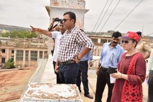 collector & nagarnigam commissioner visit