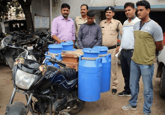 Alcohol smuggling in milk tank