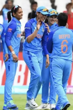 Indian Wome's Cricket Team Celebrates