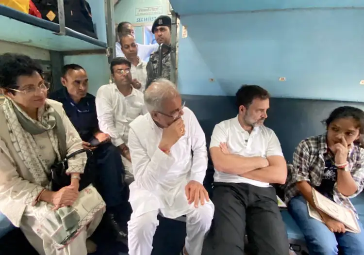 Rahul Gandhi at Train